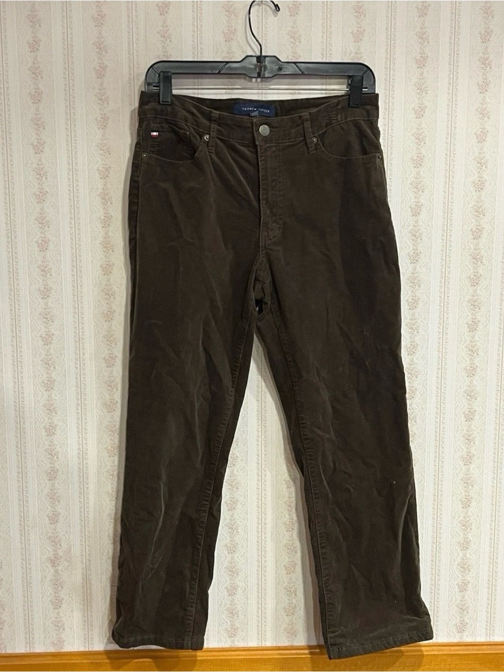 Tommy Hilfiger Straight Leg Corduroy Pants - Dark Brown